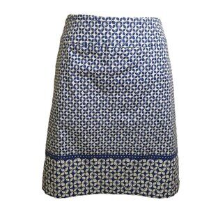 NWT Talbots Cotton Reverse Print Mini Skirt 6 Office Work Tailored